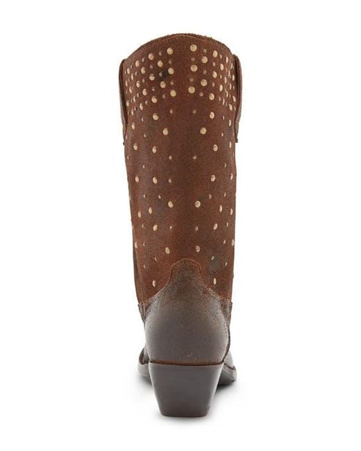 Frye Brown Sacha Stud Western Boot