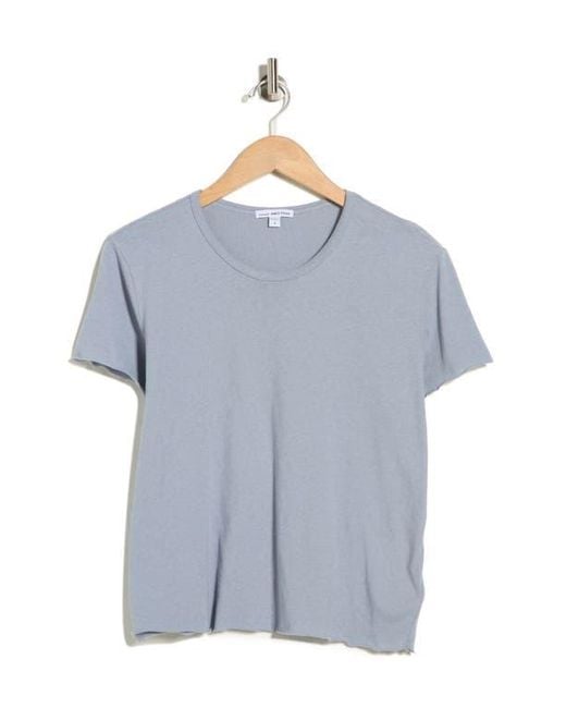 James Perse Blue Shrunken Tee