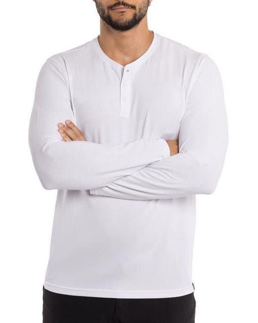 Xray Jeans White Long Sleeve Henley for men