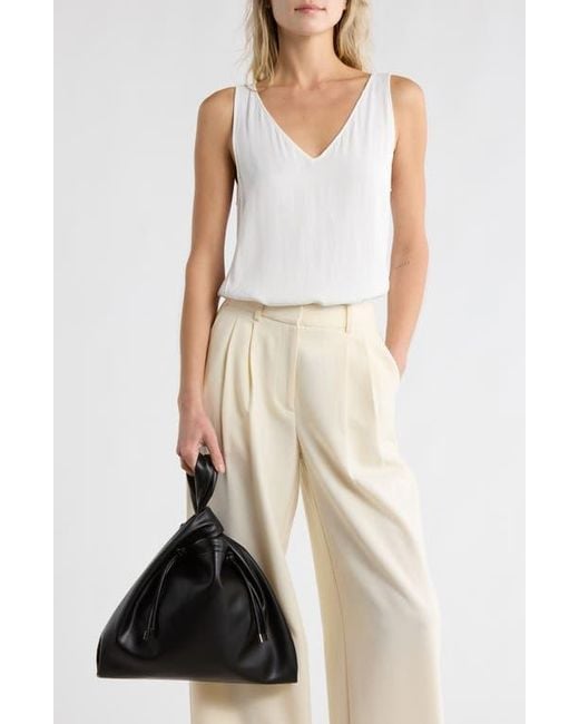 BCBGMAXAZRIA Black Corded Drawstring Bag