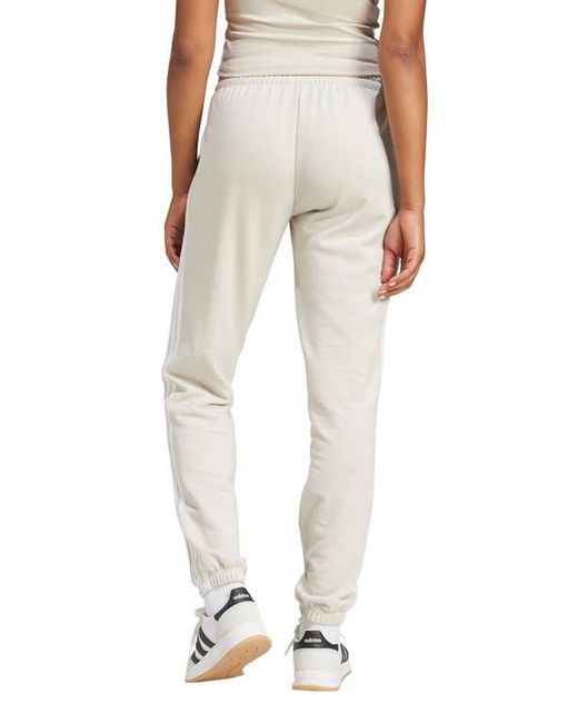 Adidas Natural 3-Stripes Fleece Sweatpants