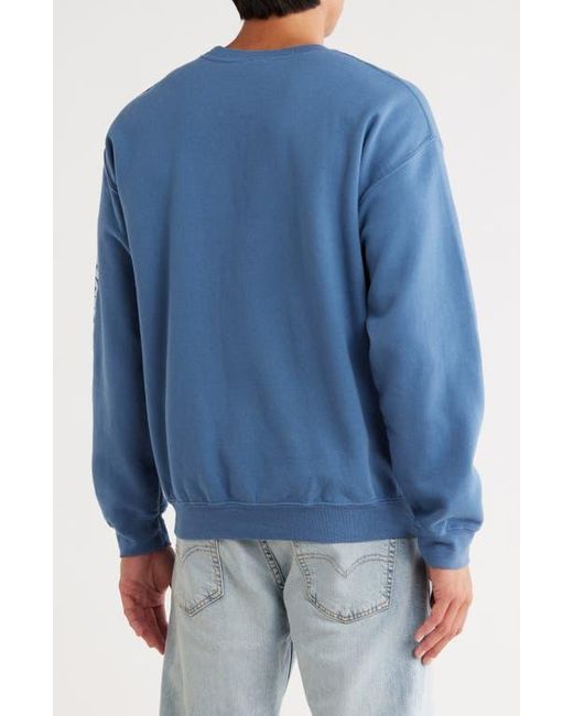 Junk Food Blue Mickey Mouse Crewneck Graphic Sweatshirt for men