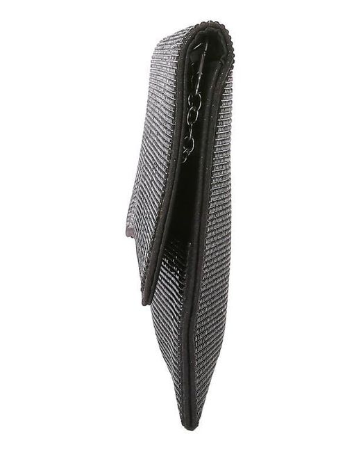 BERNESS Black Rhinestone Envelope Clutch