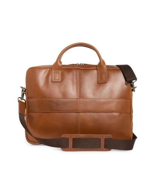 Johnston & Murphy Brown Hunter Glaze Briefcase for men