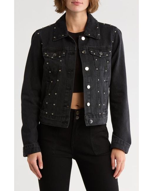 Vigoss Black Studded Denim Jacket
