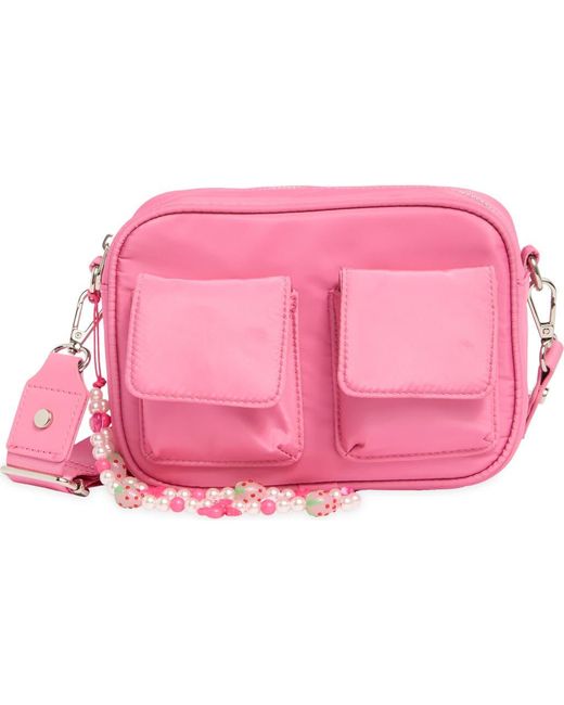 Madden Girl Pink Camera Crossbody Bag