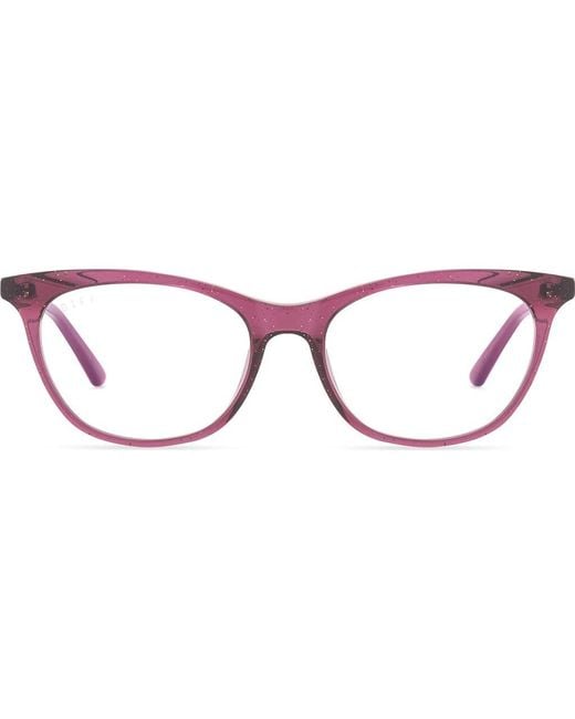 DIFF Brown Jade 51Mm Light Blocking Cat Eye Glasses
