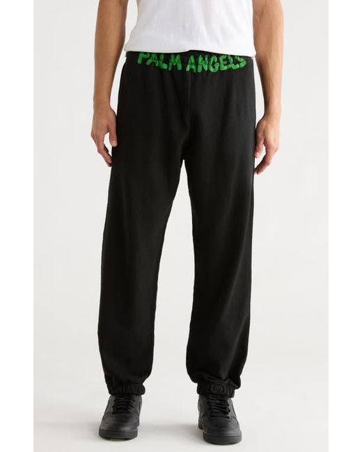 Palm Angels Black Logo Sweatpants for men