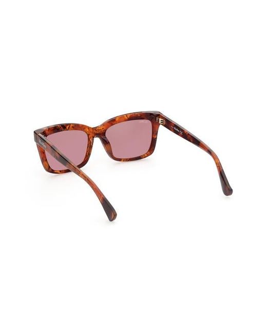 Max Mara Pink 55Mm Rectangular Sunglasses