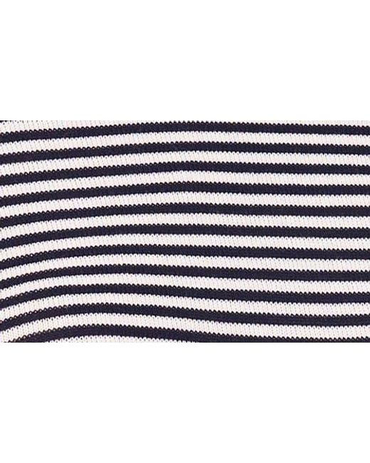 Two By Vince Camuto Blue Stripe Elbow Sleeve Sweater