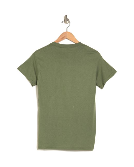 Retrofit Green Rose Embroidery Cotton T-shirt for men
