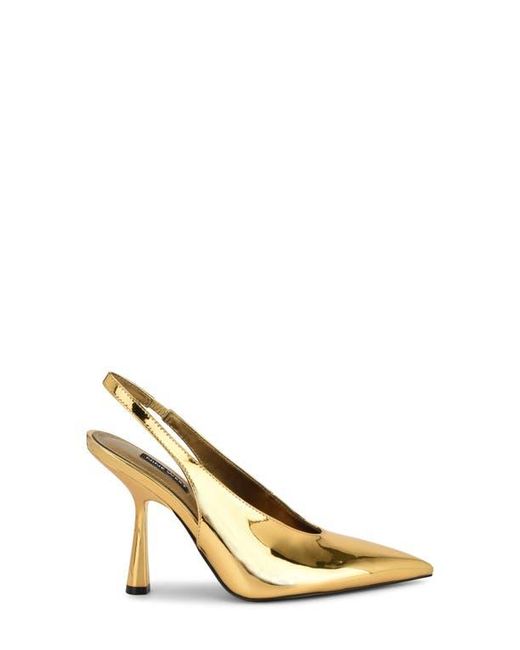 Nine West Metallic Kates Slingback Pointed Toe Pump
