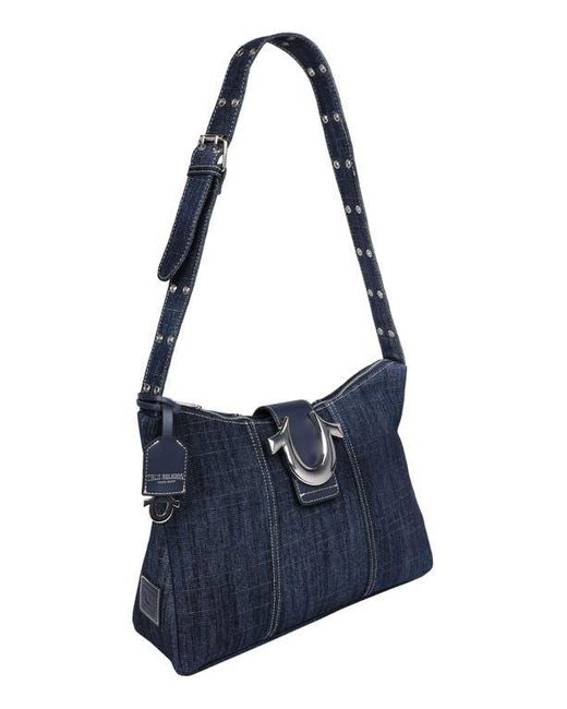 True Religion Blue Horseshoe Shoulder Bag