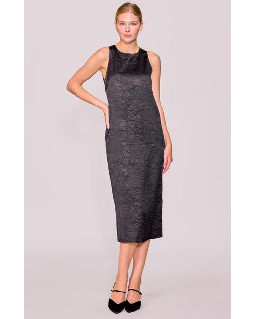MELLODAY Black Textured Popover Shift Dress