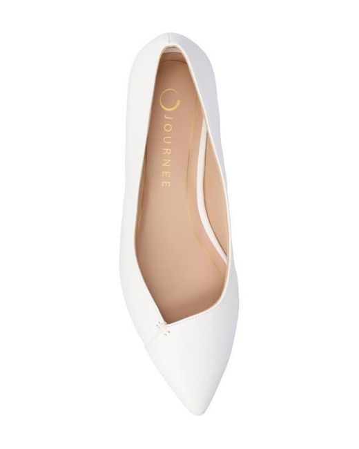 Journee Collection Natural Carmin Pointed Toe Flat