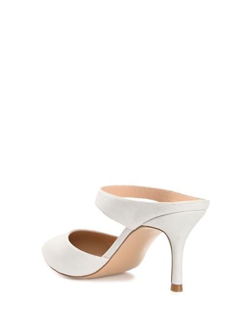 Journee Collection White Pointed-Toe Slip-On Pumps