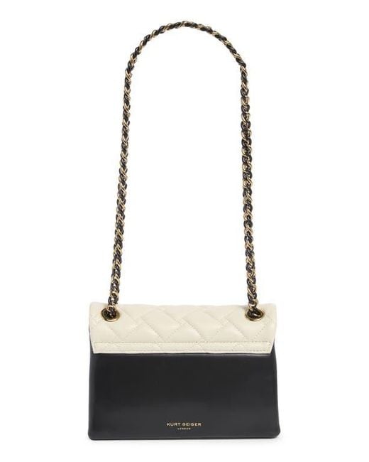 Kurt Geiger Natural Mini Kensington Leather Convertible Shoulder Bag