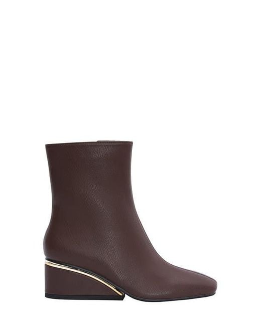 Ninety Union Brown Mona Square Toe Wedge Boot