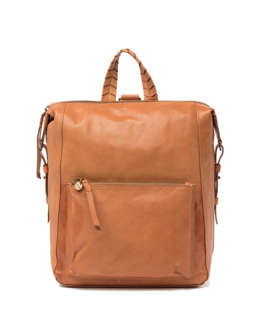 Lucky Brand Brown Zona Convertible Leather Backpack