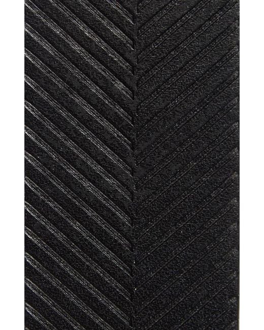 Ted Baker Black Herringbone Leather Belt for men