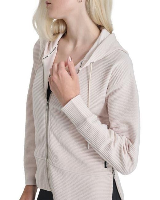 DKNY Natural Tech Ottoman Full Zip Hoodie