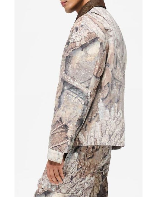 Represent Brown X Realtree Print Trucker Jacket for men