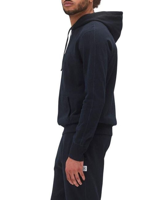 Reigning Champ Blue Lightweight Terry Pullover Hoodie for men