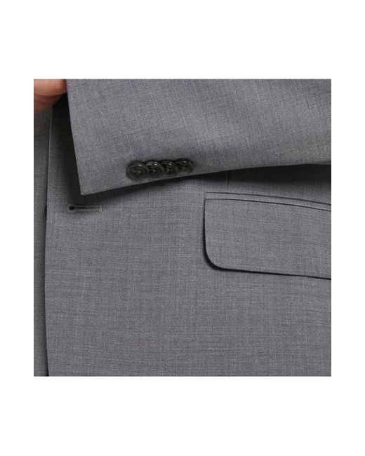 Tommy Hilfiger Gray Tommy Sharkskin Two Button Notch Lapel Wool Blend Suit Separates Jacket for men