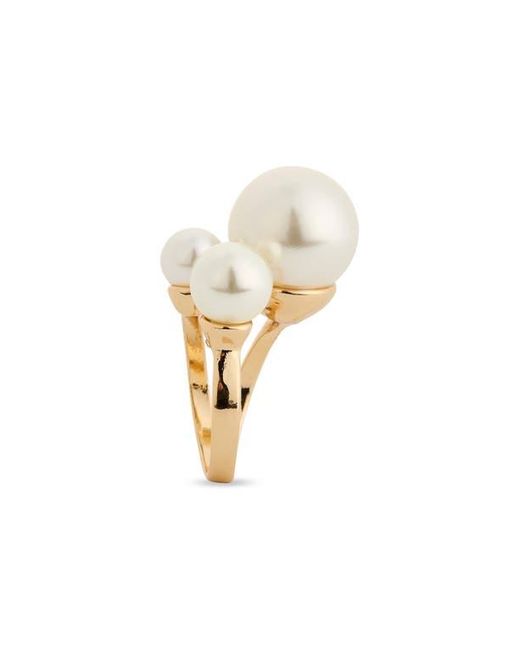 Nordstrom Rack White Faux Pearl Cluster Ring