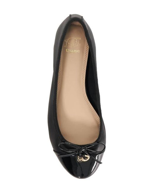 Dune Black Harpington Cap Toe Ballet Flat
