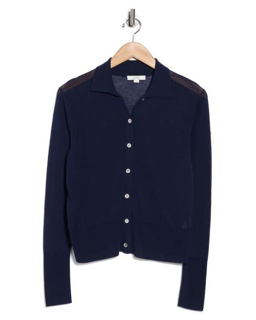 Vince Blue Collared Button-Up Shirt