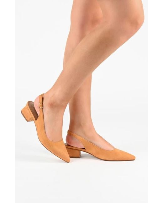 Journee Collection Metallic Sylvia Slingback Pump