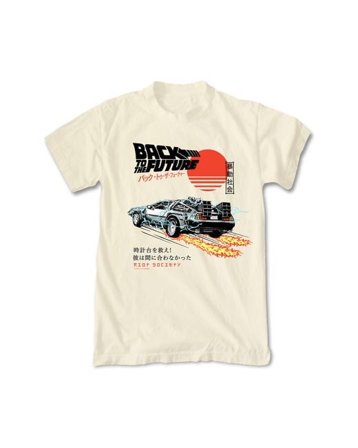 Riot Society White Back To The Future Kanji Graphic T-shirt for men