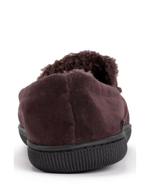 Muk Luks Brown Faux Shearling Lined Slipper for men
