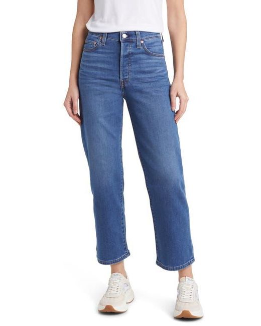 Levi's Blue Ribcage High Waist Ankle Straight Leg Jeans
