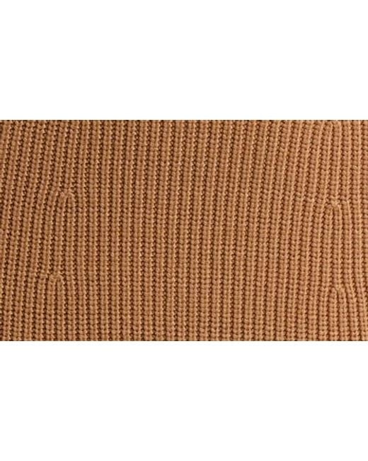 Staud Brown Camden Short Sleeve Maxi Sweater Dress