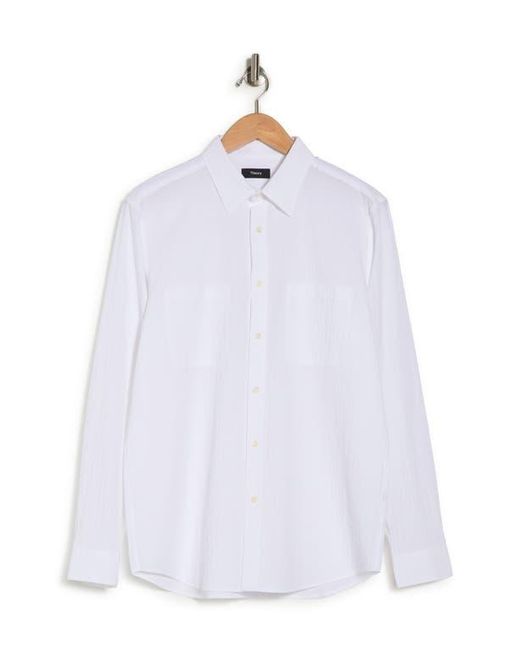 Theory White Irving 2P Spring Ripstop Shirt for men