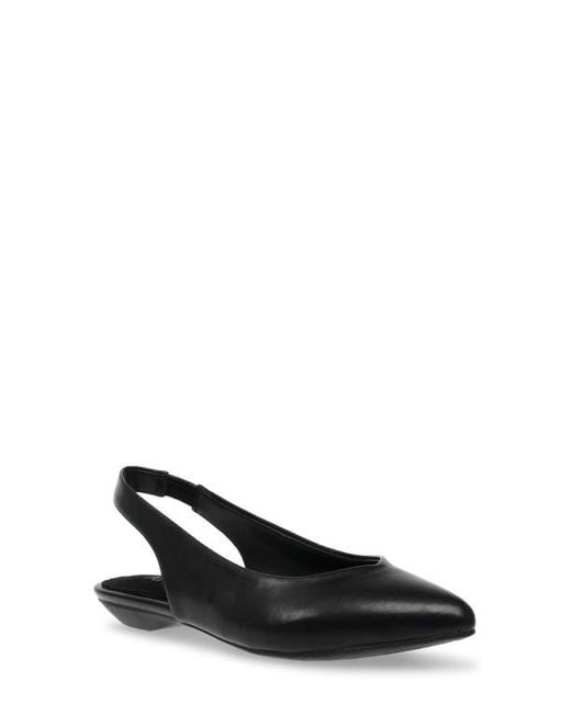 Anne Klein Black Oliff Slingback Flat