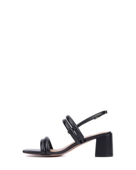 TORGEIS Black Palm Slingback Sandal
