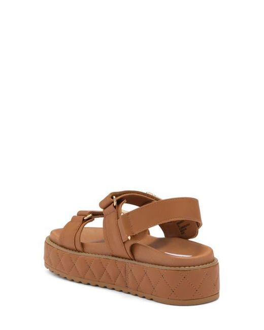 Steve Madden Bowie Platform Slingback Sandal in Brown | Lyst