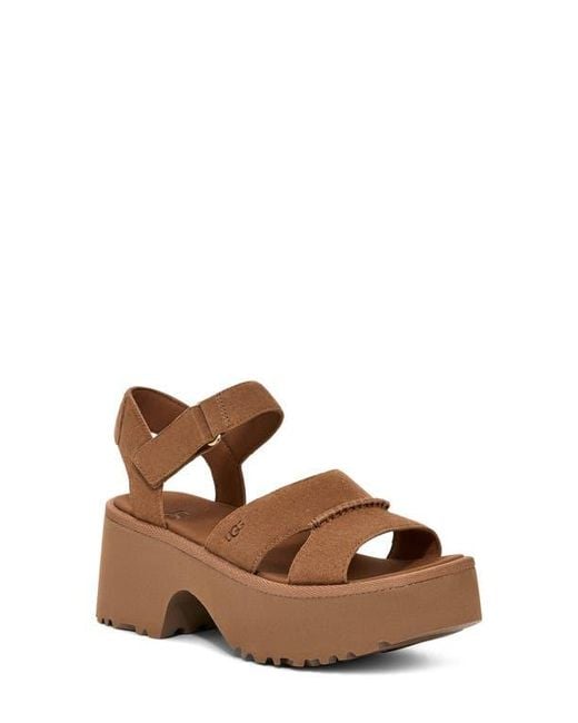 Ugg Brown New Heights Platform Sandal