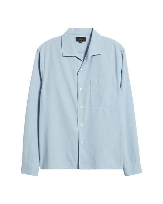 Vince Blue Chambray Button-Up Shirt for men