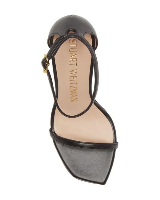 Stuart Weitzman Metallic Nudistcurve Ankle Strap Sandal