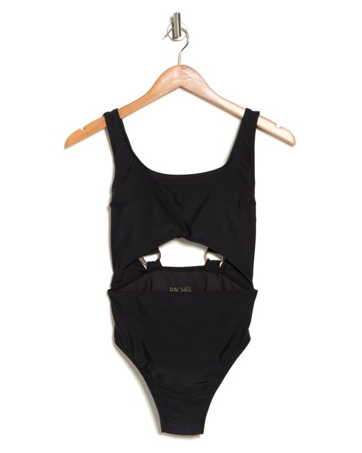 RACHEL Rachel Roy Solid Cutout High Leg Onepiece Swimsuit in Black Lyst