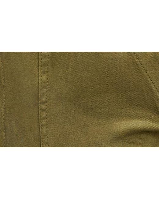 GOOD AMERICAN Women's Green Lite Cotton Blend Bermuda Shorts knee length shorts