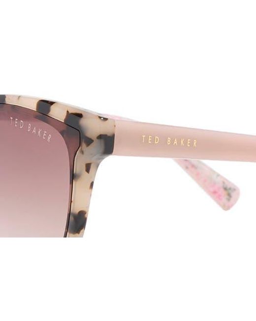 Ted Baker Pink 58Mm Gradient Round Sunglasses
