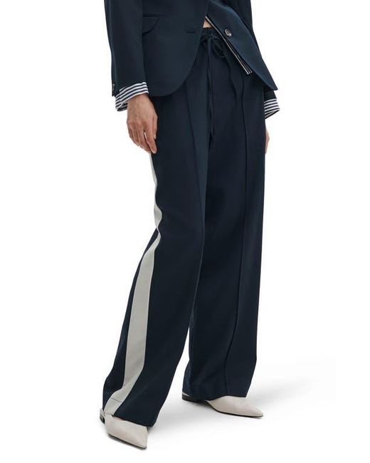 Rag & Bone Blue Siena Side Stripe Wool Pants