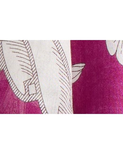 Longchamp Red Print Scarf
