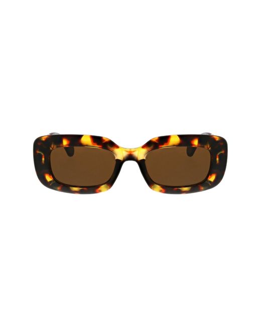 BCBGMAXAZRIA Brown 49mm Twist Oval Sunglasses