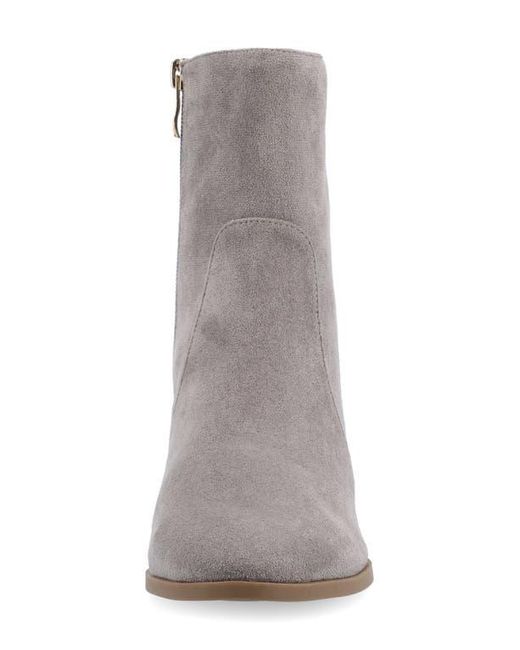 Journee Collection Gray Hayven Tru Comfort Block Heel Bootie